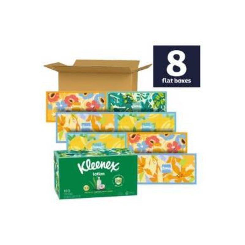 8 Boxes of Kleenex Lotion Facial Tissues