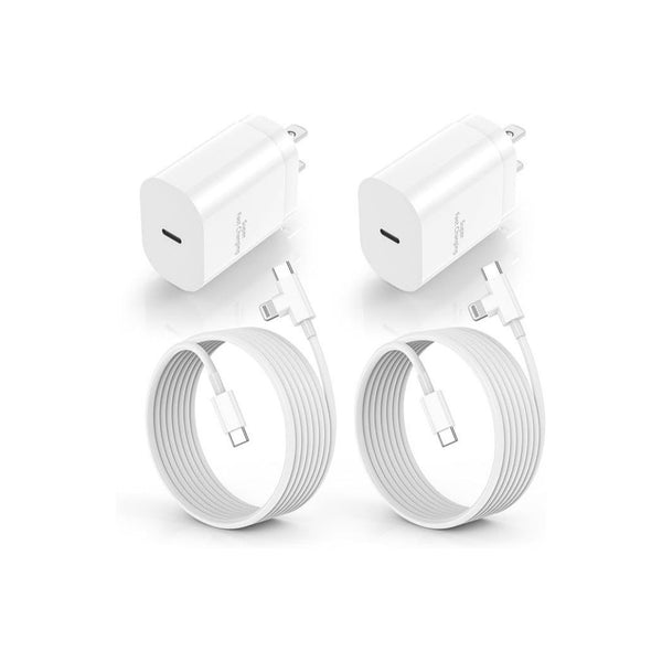 2 Pack Of 30W Fast Charger Blocks With Cables