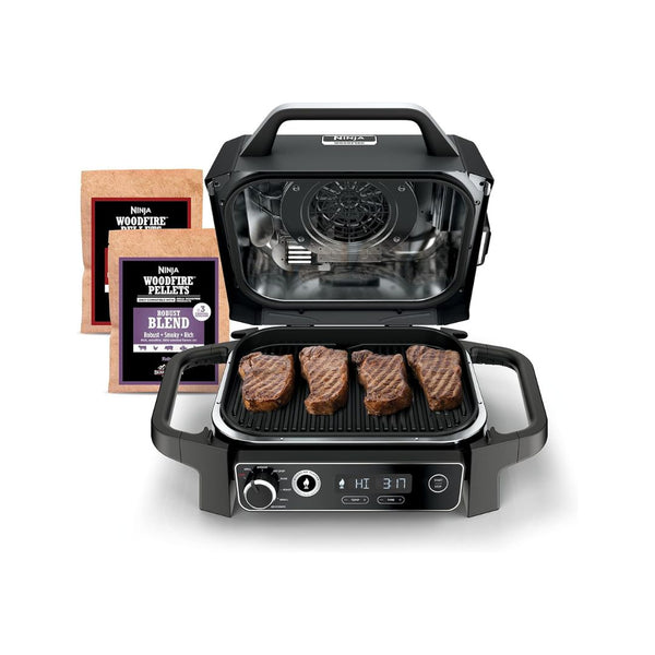 Ninja Woodfire Series 7-in-1 (Grill, BBQ, Roast, Air Fry, Dehydrate, Broil, Smoke) Woodfire Pellets