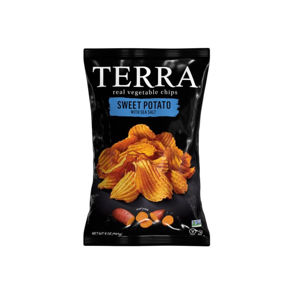 Terra Vegetable Chips, Crinkle Cut Sweet Potato with Sea Salt