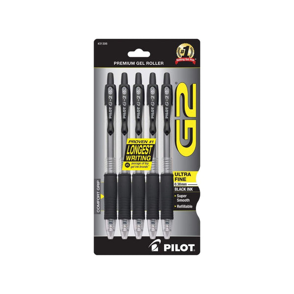 5 Pilot G2 Premium Gel Roller Pens