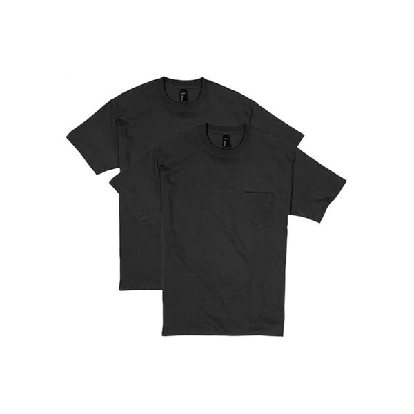 2 Hanes Men's Heavyweight Pocket T-Shirts