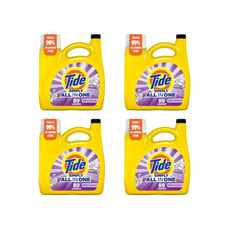 4-Pack 89 Loads Tide Simply Clean & Fresh Liquid Laundry Detergent