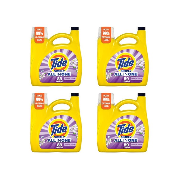 4-Pack 89 Loads Tide Simply Clean & Fresh Liquid Laundry Detergent