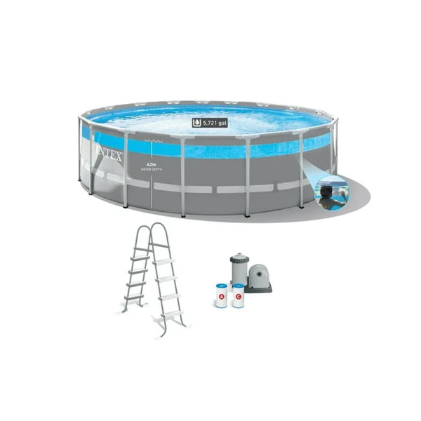 Intex 17' x 48-In Intex Above Ground Swimming Pool Set with Pump