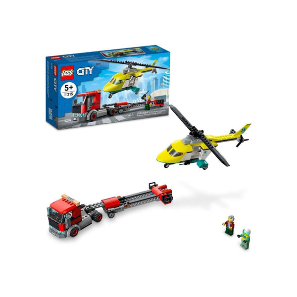 215-Pcs Lego City Great Vehicles Rescue Helicopter Transport Building Kit