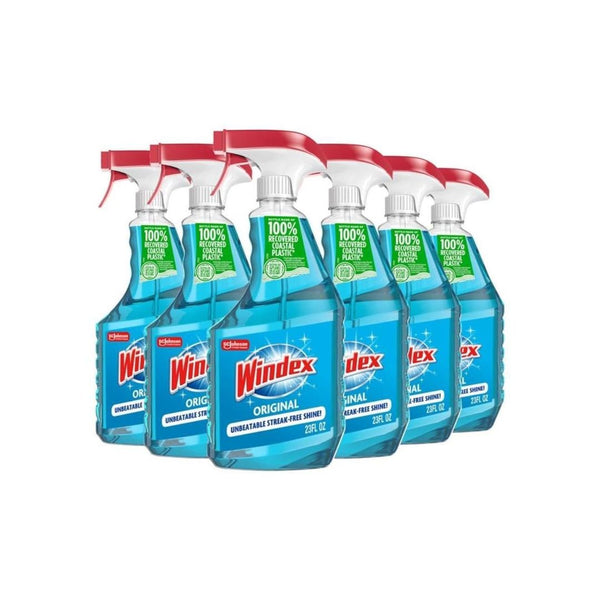 6 Bottles of Windex Glass Cleaner Spray