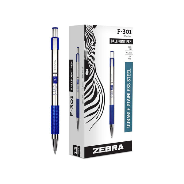 12-Pack Zebra Retractable Ballpoint Pen