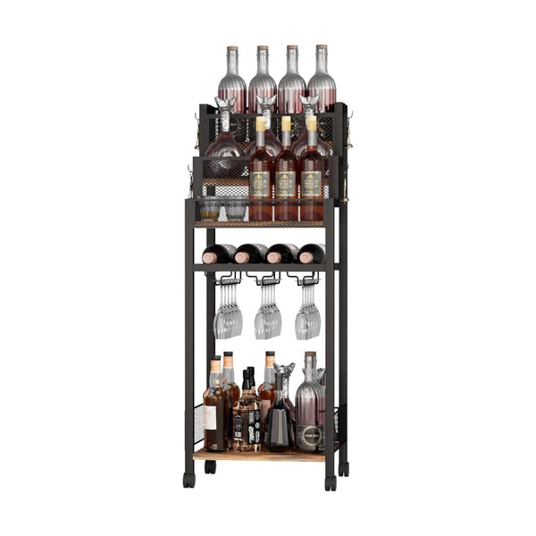 Wine Rack with Wheels