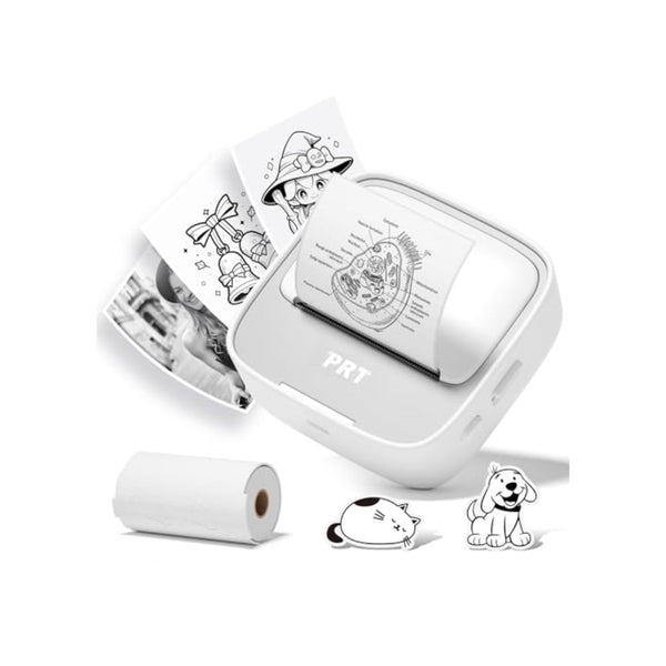 Portable Mini Sticker Printer, Bluetooth Label Maker with Paper