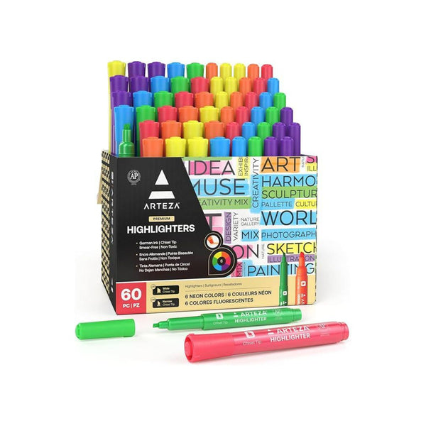 Set of 60 Highlighters Assorted Colors