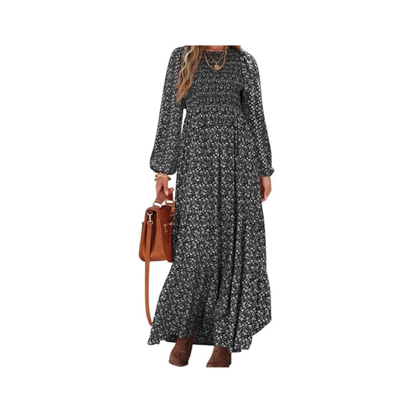 Long Sleeve Floral Maxi Dress (Many Colors)