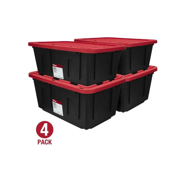 Pack of 4 Hyper Tough 27-Gallon Large Storage Bin