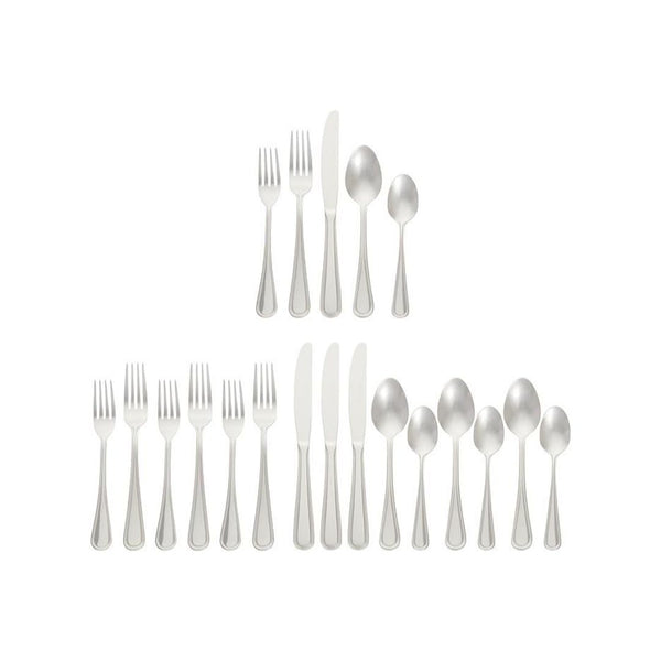 20-Pcs Amazon Basics Silverware Set