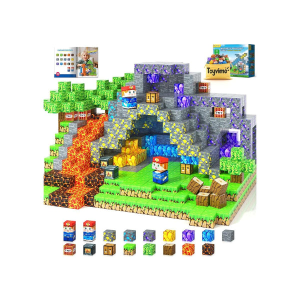 100-Pcs Mine World Magnetic Blocks