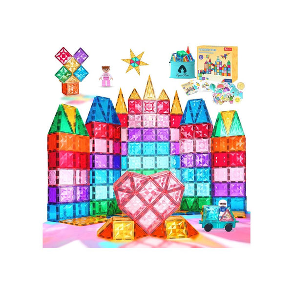 126-Piece Magnetic Tiles Building Blocks Set