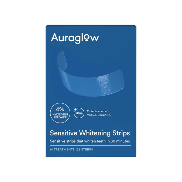 28 Auraglow Sensitive Teeth Whitening Strips