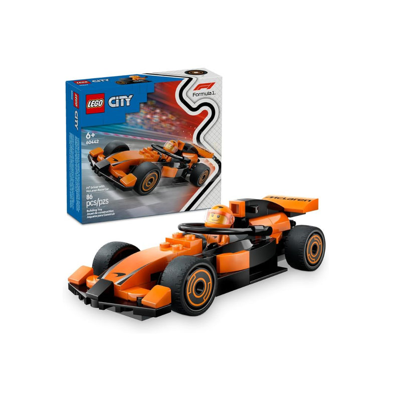 86 Pcs LEGO City F1 Driver with McLaren Race Car Toy