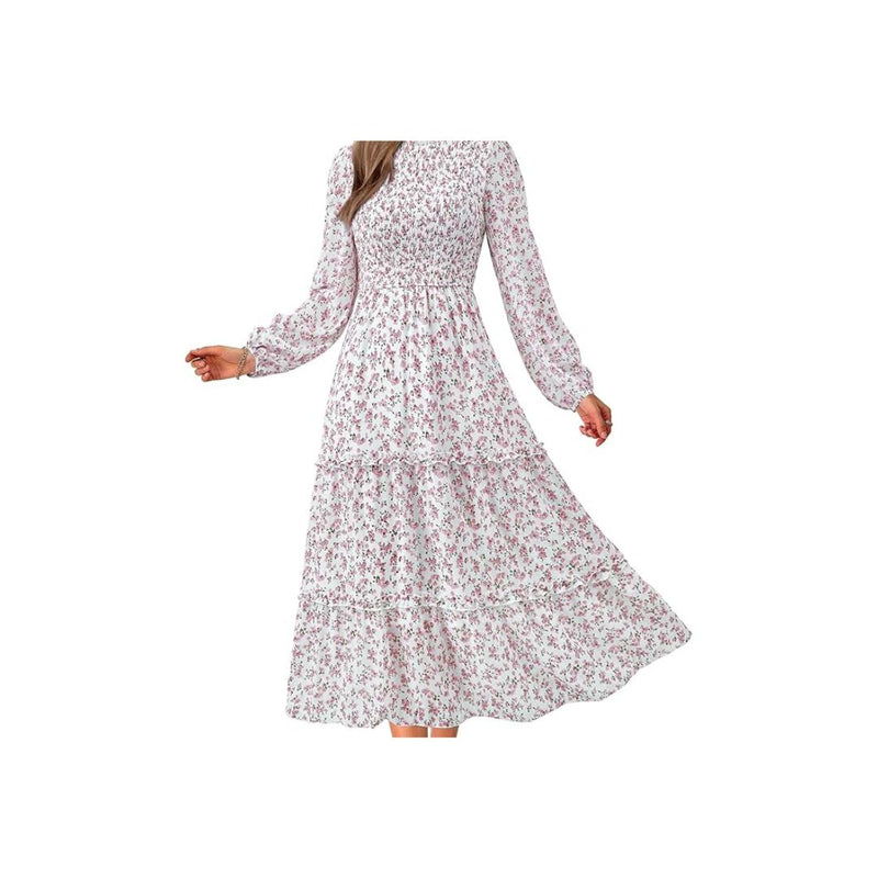 Women Floral Long Sleeve Maxi Dress (Many Colors)