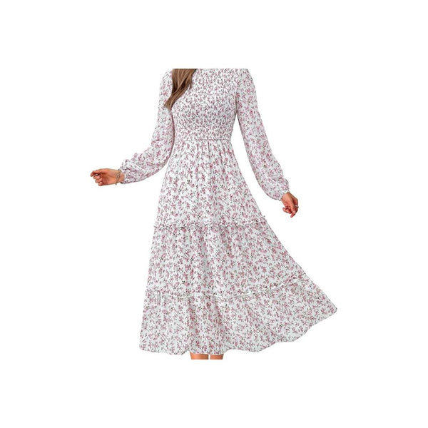 Women Floral Long Sleeve Maxi Dress (Many Colors)