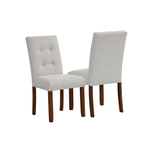 Set of 2 HomePop Button Tufted Fabric Dining Chairs