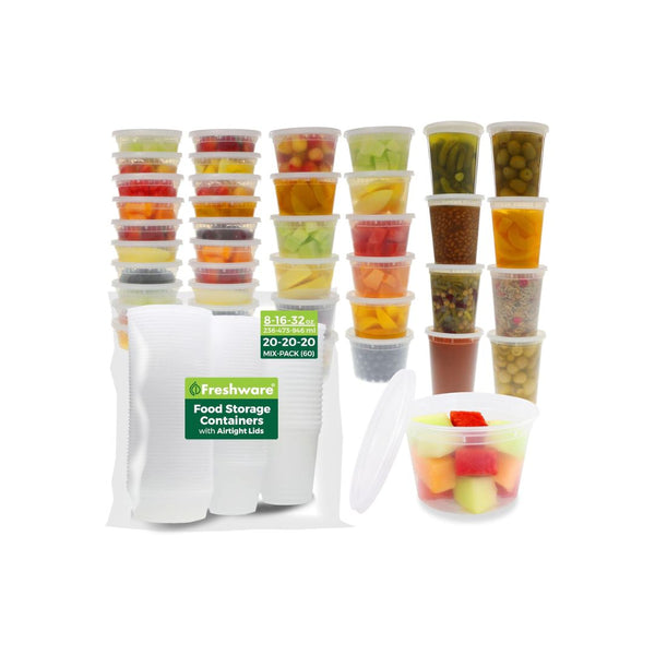 60-Pack Freshware Food Storage Containers with Lids