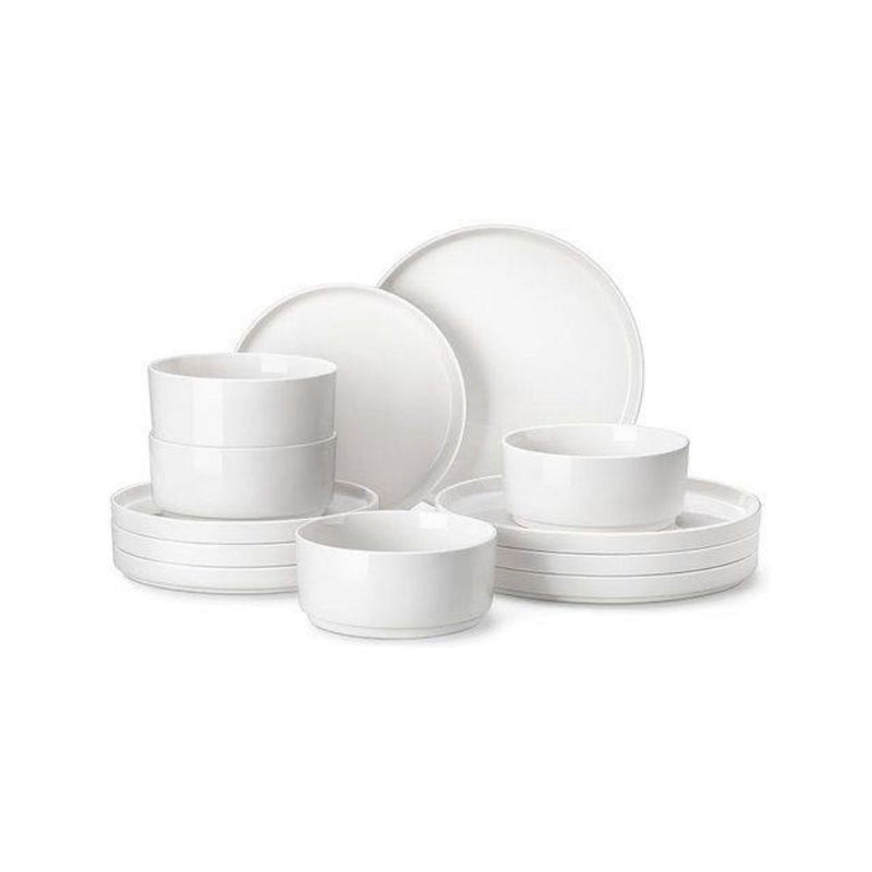 12 Pieces Malacasa Modern Porcelain Dinnerware Set