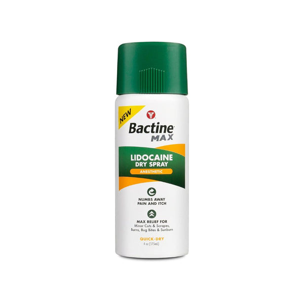 Bactine MAX Dry Spray for Pain Relief with 4% Lidocaine