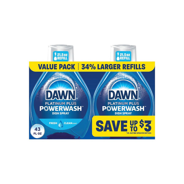 2 Dawn Powerwash Fresh Dish Spray Refills