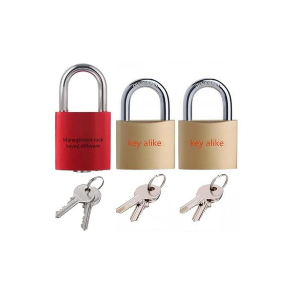 3 Pack Heavy Duty Brass and Aluminum Padlocks Set