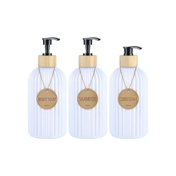 Set of 3 Shampoo and Shower Gel Dispensers