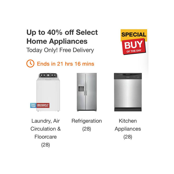 Up to 40% Off Select Home Appliances at Home Depot!