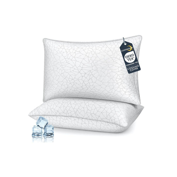 2 Pack Cooling Bed Pillows Down Alternative Queen