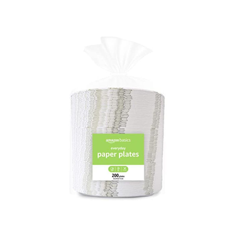 200 Pack Of Amazon Basics Everyday Paper Plates