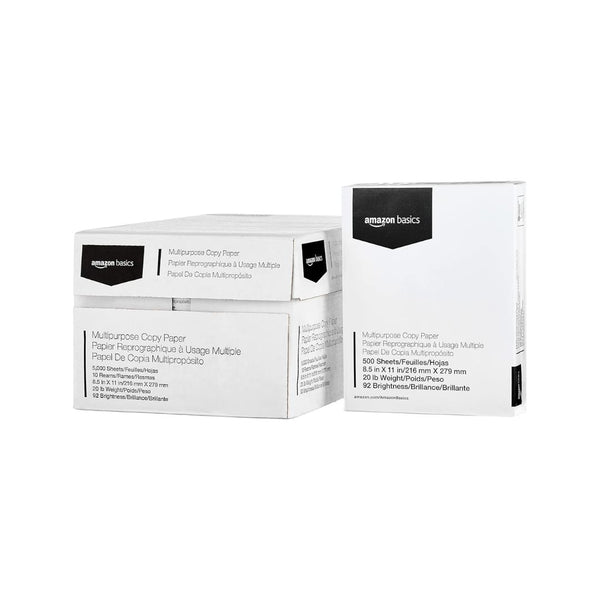 5,000 Sheets Amazon Basics Multipurpose Copy Printer Paper