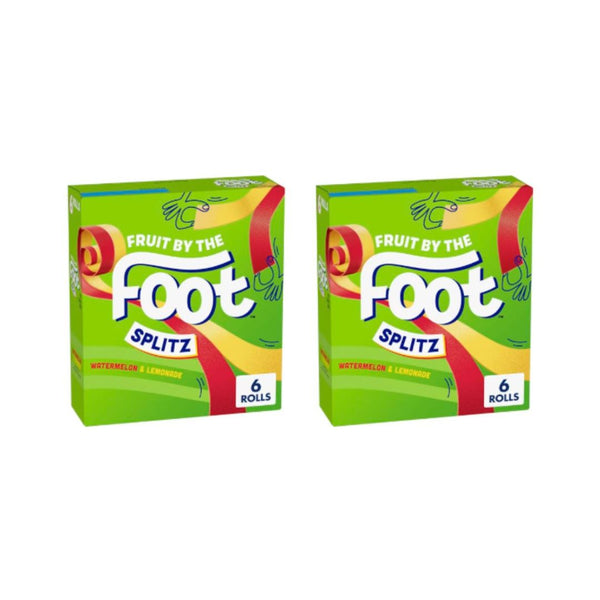 2 Boxes of Fruit By The Foot Splitz Fruit Flavored Snacks, Watermelon and Lemonade