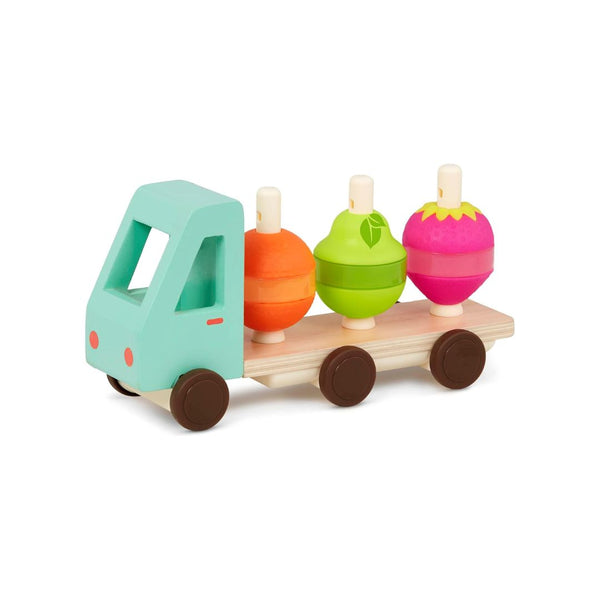 B. toys – Stack & Roll Fruit Truck – Sort & Stack Toy
