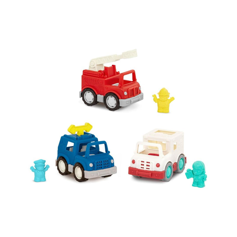 3 Battat Wonder Wheels Toy Emergency Vehicles