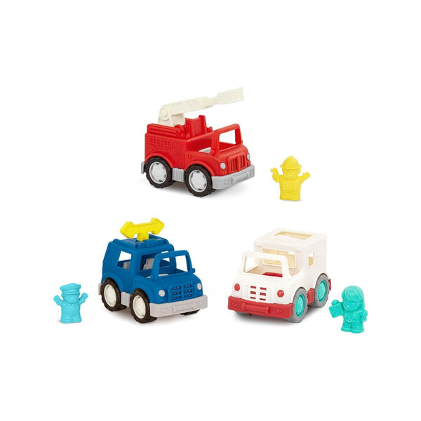 3 Battat Wonder Wheels Toy Emergency Vehicles