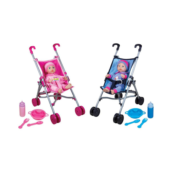 Lissi Umbrella Stroller Twin Set with 2 Baby Dolls