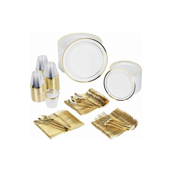600 Pcs Disposable Dinnerware Set