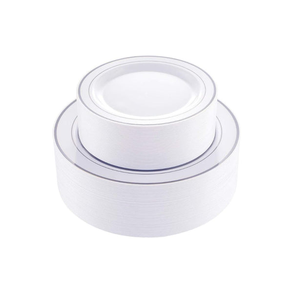 102-Pcs Heavy Duty Plastic Plates