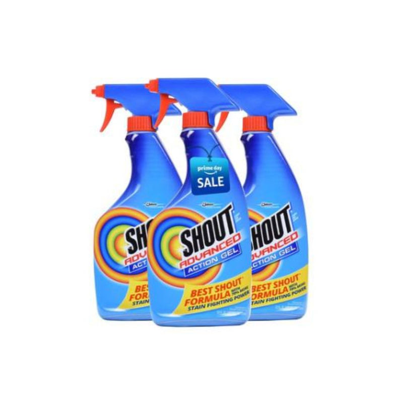 Pack of 3 Shout Advanced Spray and Wash Laundry Stain Remover Gel