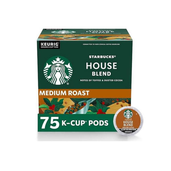 75 Starbucks House Blend K-Cups, Medium Roast