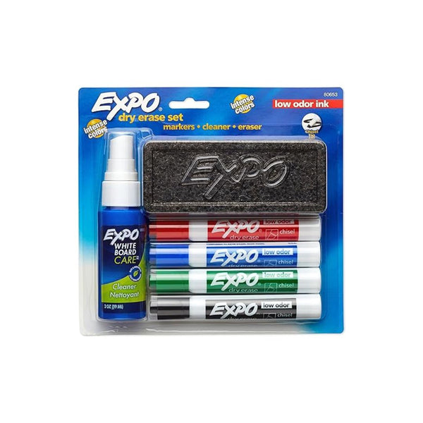 6-Pcs Expo Low-Odor Dry Erase Set Chisel Tip