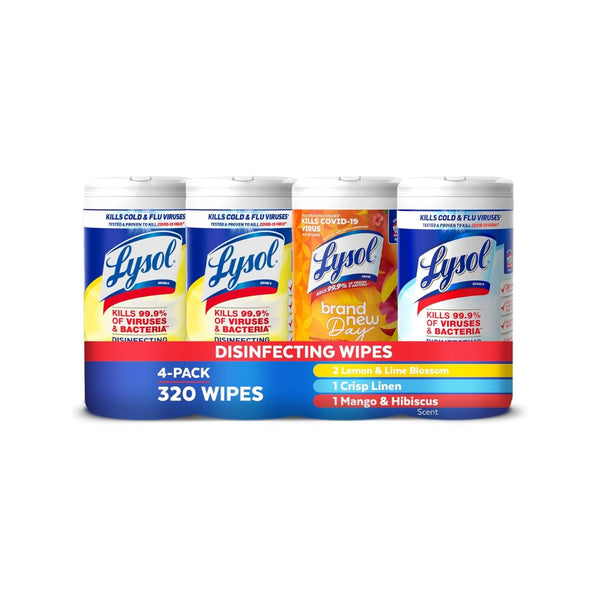 4-Pack Lysol Disinfecting Wipes Bundle