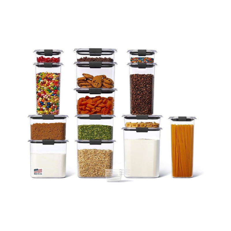Rubbermaid Brilliance 14-Piece Food Storage Container Set with Scoops