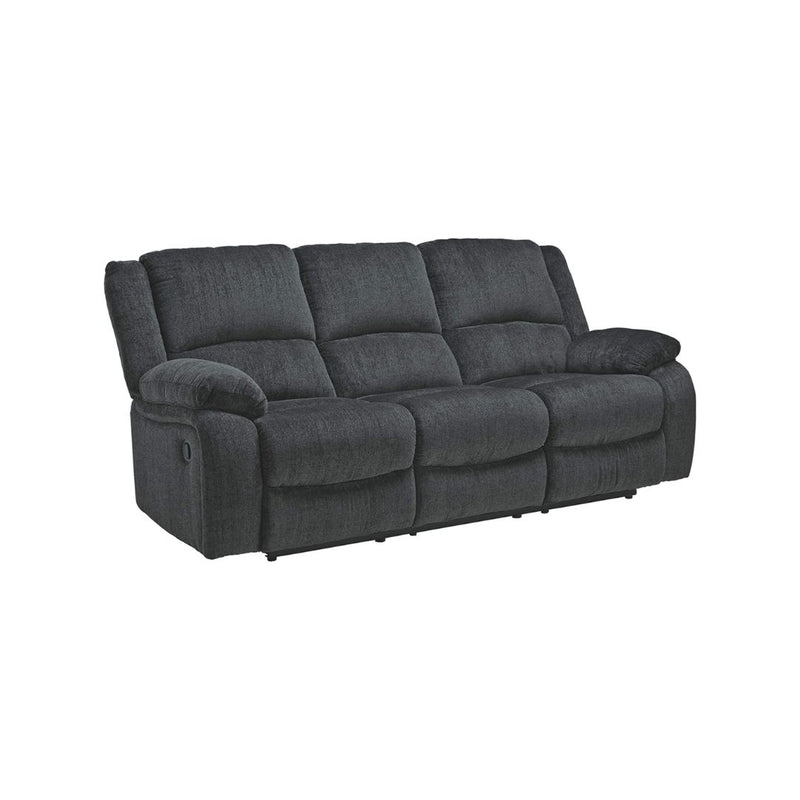 Signature Design by Ashley Draycoll Contemporary Manual Pull Tab Reclining Sofa