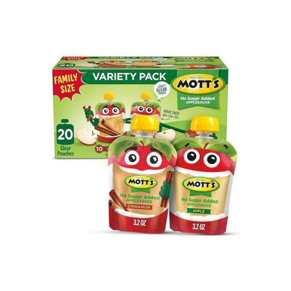 20-Pack Mott's No Sugar Added Applesauce, Variety Pack