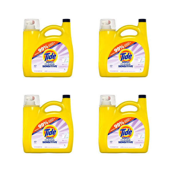 4-Pack 89 Loads Tide Simply Clean & Sensitive Laundry Detergent